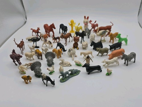 Vintage farm animals - vintage, plastic