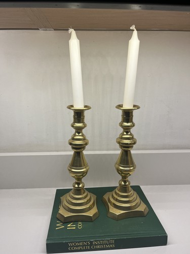 Pair large vintage brass - pair,
