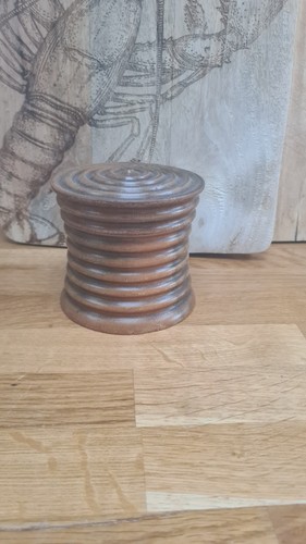 Treen tobacco jar - treen,