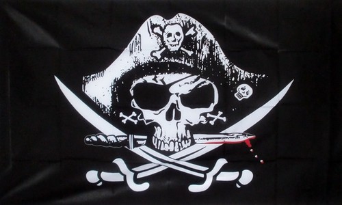 Crossed sabres pirate flag x - 3,