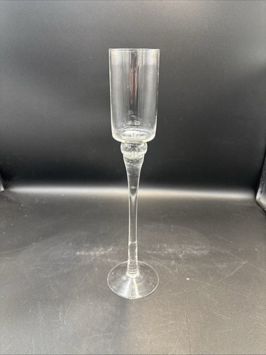 Tall handblown clear glass - handblown,