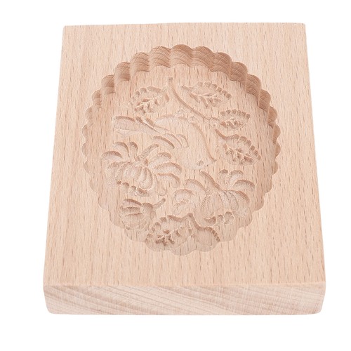 Wooden cookie mold carved bird - cookie,