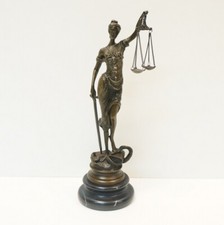 Statue Goddess of Justice Art Deco Style Art Nouveau Style Bronze Sculpture