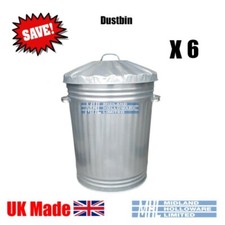 (6) 90 Litre Galvanised