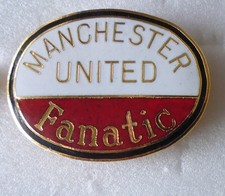 MANCHESTER UNITED FOOTBALL Enamel Pin Badge FANATIC maker W REEVES