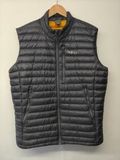 Rab Microlight Down Steel Grey Puffer Vest Gilet Bodywarmer Pertex Nikwax XL