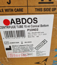 ABDOS P10402 CENTRIFUGE TUBE 12ML CONICAL BOTTOM (RO2.3)