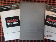 '86 GMC Lt P.U. owners manual