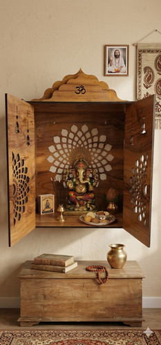 60x35x20cm wooden mandir hindu - 60x35x20cm,
