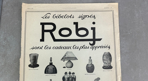 Rare vintage 1926 robj lamp - vintage,