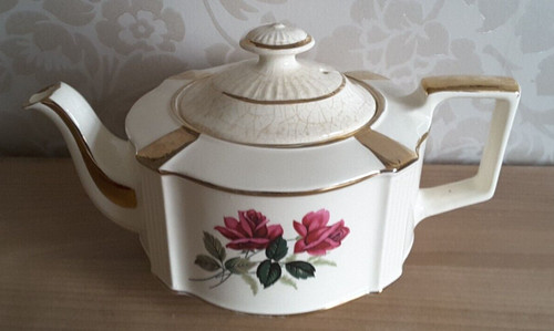 Vintage sadler rose motif cube - vintage,