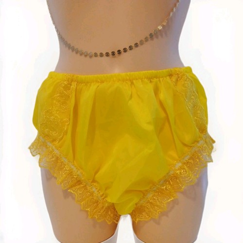 Yellow nylon knickers - yellow,