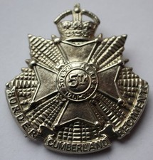 British Army, The 5th Border & Cumberland Regiment Cap Badge. (O85)