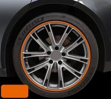 ORANGE Alloy Wheel Protectors Embellishers Rim Trim Strips Kit