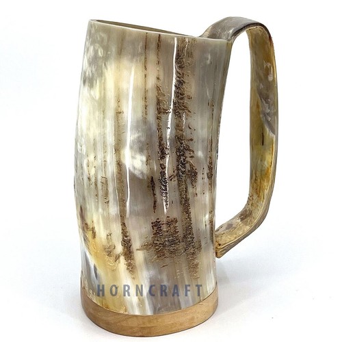 Horn beer tankard - beer, soldiers