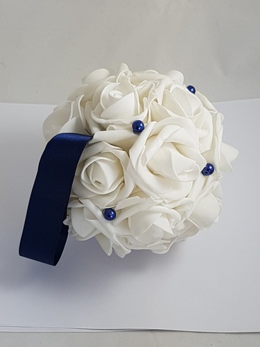 Navy and creamy - navy, white