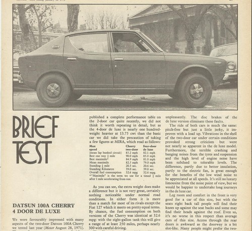 Datsun cherry 100a door - datsun,