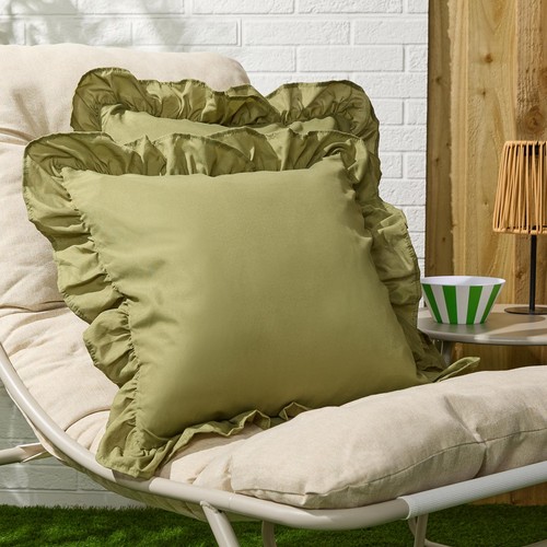 Ohs frill cushion - cushion, faux