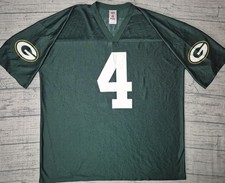 Vintage Brett Favre Jersey 2XL Mens Green Bay Packers NFL Players #4 Plain Logo