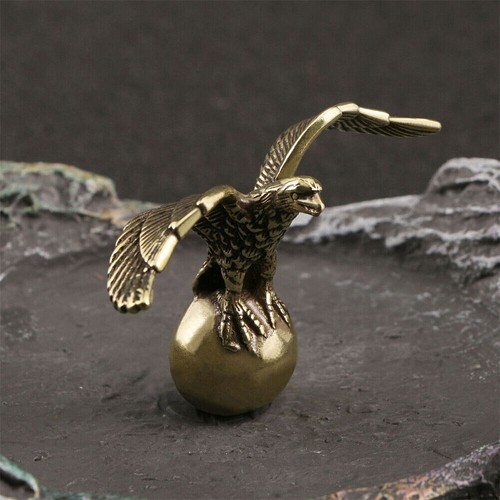 Solid brass eagle figurine - 2x,