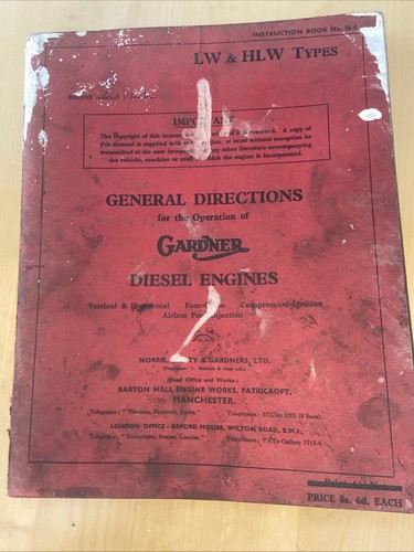 Gardner diesel engines 1960 - gardner,