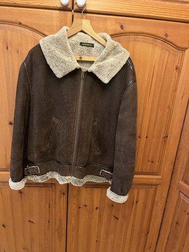 Men sheepskin flying jacket - ,