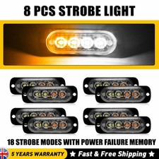 8x Dual Color White Amber LED