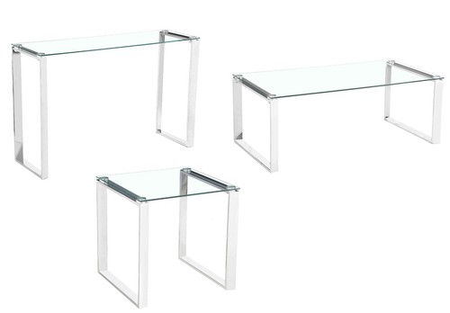 Glass table coffee console - glass,