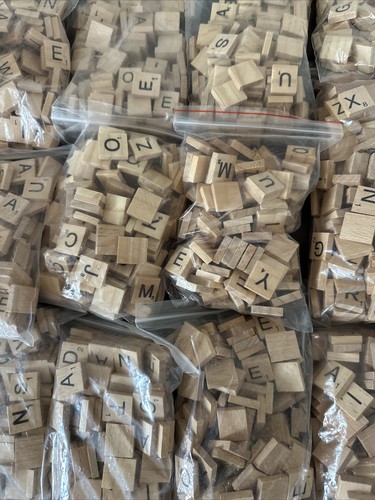Wooden scrabble tiles - x, 100