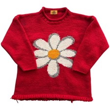 Pachamama Big Daisy Jumper Red
