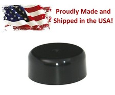 Fence Post Caps Black Plastic Round 3.5" (3 1/2") - Round Log Rail Post Caps