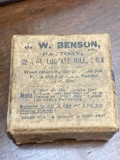 Vintage J W Benson Pocket Watch Box