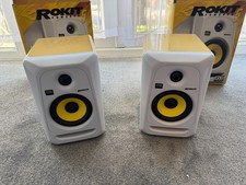 KRK Rokit 5 Gen 3 x2 Pair in White - boxed with extras