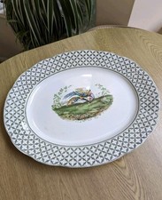 Antique S.Hancock & sons Corona ware Chantilly large platter 16 1/4" x 13" 1920s