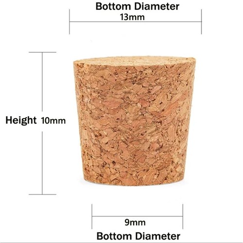 10x tapered cork plugs wooden - tapered,