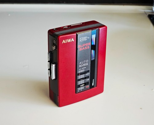 Rare red aiwa g34 walkman - aiwa,