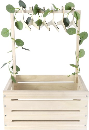 Wooden baby hamper basket - wooden,