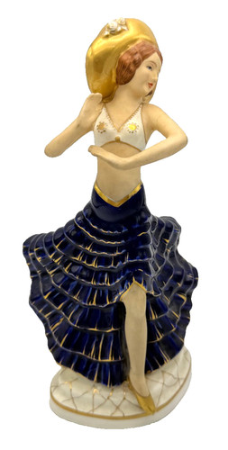 Art deco porcelain dancer - dancer, by