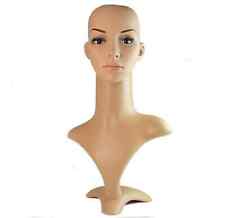 Mannequin Display Plastic Female Swan Neck Face