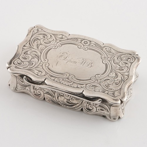 Victorian silver snuff box - snuff,