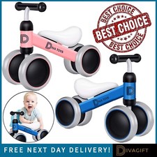 BABY BALANCE BIKE NO PEDALS TRIKE WALKER PUSH RIDE ON BICYCLE FOR 1-2 YEAR OLDS