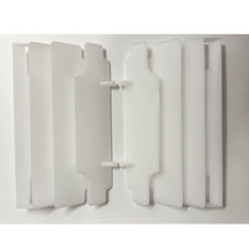 KDX200 2005 RADIATOR GRILLS WHITE PART 14037-1099-RZ MXPUK 2005 KDX 200R (2X489