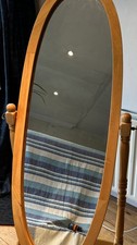 Large Solid Oval Cheval Mirror 