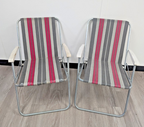 Vintage folding deck chair - vintage,