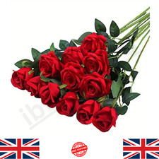12x Artificial Single Rose Bud