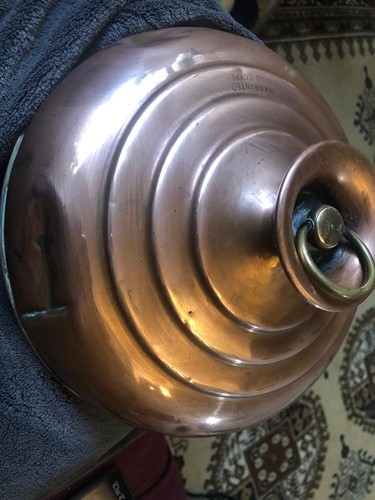 Antique copper bed foot - copper,