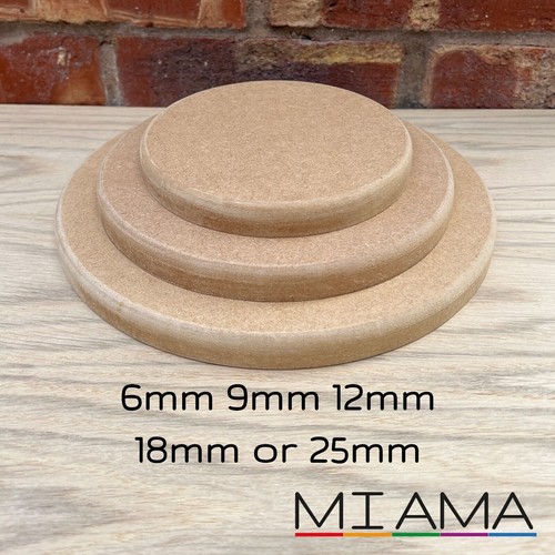 Mdf circle blank rounded edge - mdf,