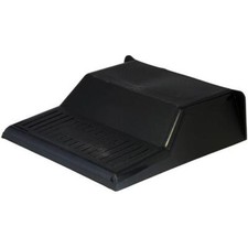 Black Plastic Drain Cover. 30 x 30 x 9cm. Durable. Slotted grill. Raised back.