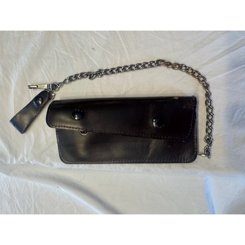 Vintage brown leather biker - brown,