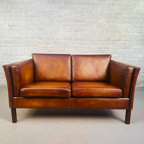 Vintage danish tan leather - leather, 2
